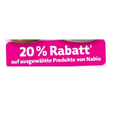 20% Rabatt auf ausgewählte Produkte von Nabio Denns BioMarkt