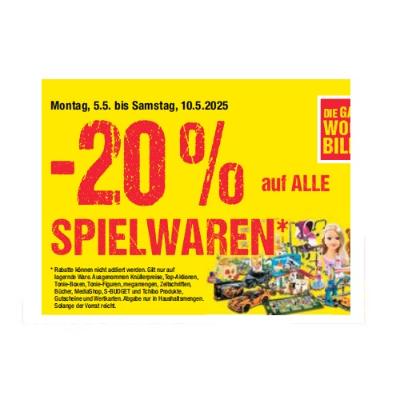 Promotion Bild von -20% auf ALLE SPIELWAREN Maximarkt