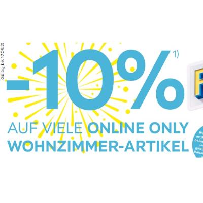 Promotion Bild von -10% AUF VIELE ONLINE ONLY WOHNZIMMER-ARTIKEL Möbelix