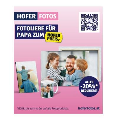 HOFER FOTOS FOTOLIEBE FÜR PAPA ZUM ALLES -20% REDUZIERT! HOFER