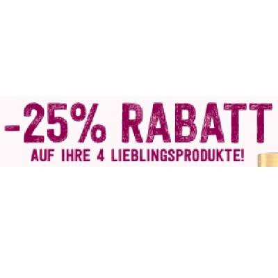-25% RABATT AUF IHRE 4 LIEBLINGSPRODUKTE! Sutterlüty
