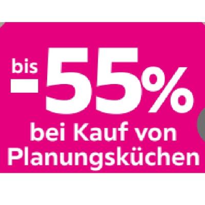 bis -55% bei Kauf von Planungsküchen mömax