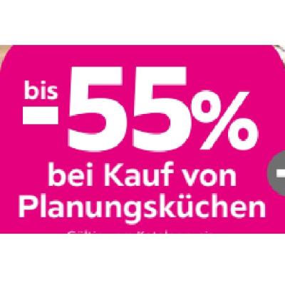 bis -55% bei Kauf von Planungsküchen mömax