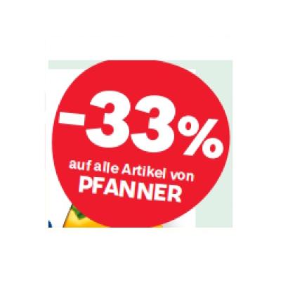 -33% auf alle Artikel von PFANNER MPREIS