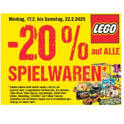 Promotion Bild von -20% auf ALLE SPIELWAREN Maximarkt