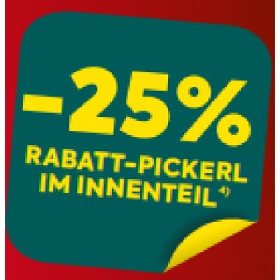-25% RABATT-PICKERL IM INNENTEIL BILLA PLUS