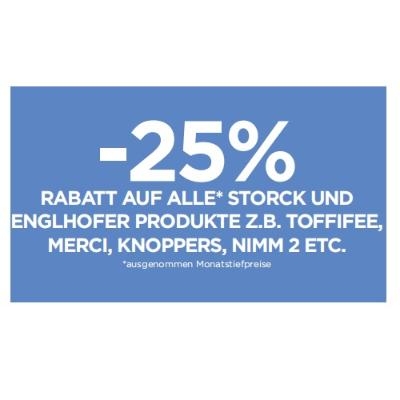 Bild von -25% RABATT AUF ALLE STORCK UND ENGLHOFER PRODUKTE Z.B. TOFFIFEE, MERCI, KNOPPERS, NIMM 2 ETC. Unimarkt