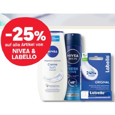 -25% auf alle Artikel von NIVEA & LABELLO MPREIS