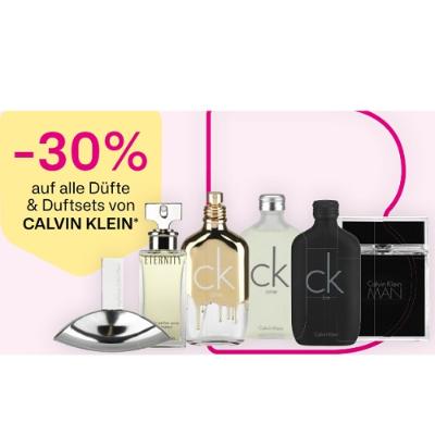 -30% auf alle Düfte & Duftsets von CALVIN KLEIN BIPA