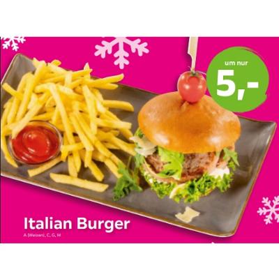 Italian Burger je 5€ mömax