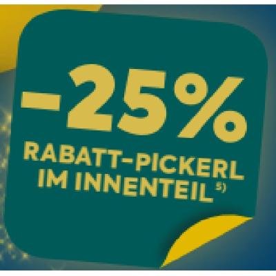 -25% RABATT-PICKERL IM INNENTEIL BILLA PLUS