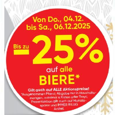Bis zu -25% auf alle BIERE SPAR Gourmet