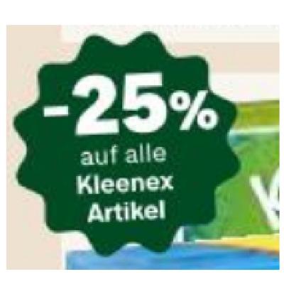 -25% auf alle Kleenex Artikel MPREIS