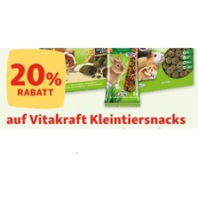 Promotion Bild von 20% RABATT auf Vitakraft Kleintiersnacks Fressnapf