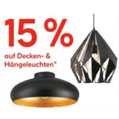 Promotion Bild von 15% auf Decken- & Hängeleuchten HELLWEG