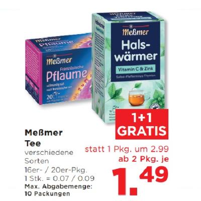 Bild von Meßmer Tee verschiedene Sorten ab 2 Pkg. je 1.49€ Unimarkt