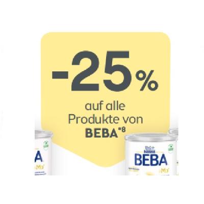 Promotion Bild von -25% auf alle Produkte von BEBA BIPA