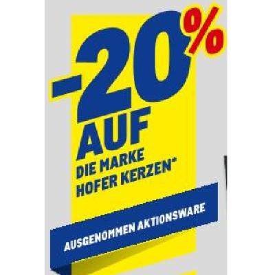 Promotion Bild von -20% AUF DIE MARKE HOFER KERZEN METRO