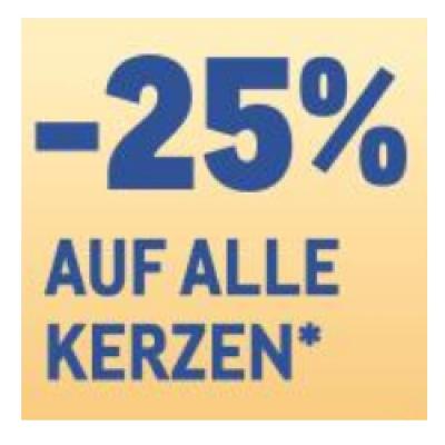 -25% AUF ALLE KERZEN METRO