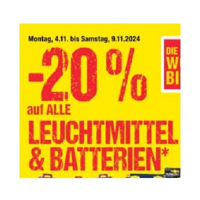 Promotion Bild von -20% auf ALLE LEUCHTMITTEL & BATTERIEN Maximarkt