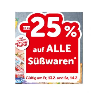 bis zu -25% auf ALLE Süßwaren INTERSPAR