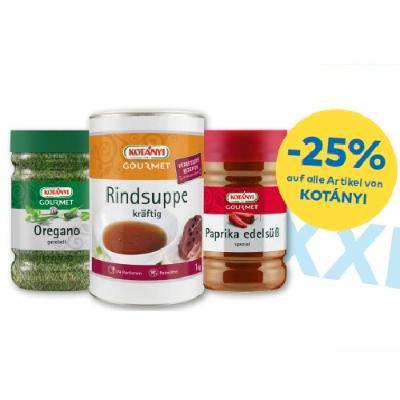 -25% auf alle Artikel von KOTÁNYI T&G
