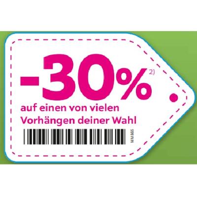 -30% auf einen von vielen Vorhängen deiner Wahl mömax