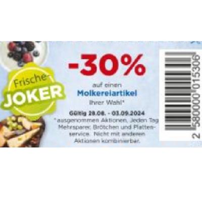 Promotion Bild von -30% auf einen Molkereiartikel Ihrer Wahl Unimarkt