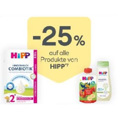 -25% auf alle Produkte von HIPP BIPA