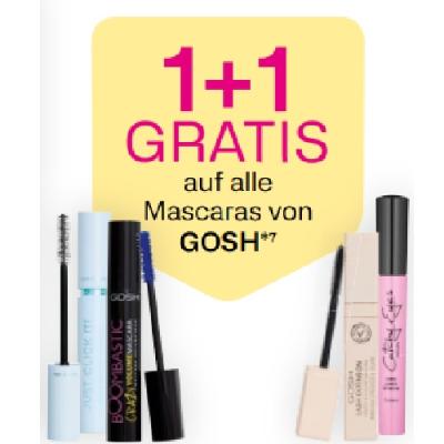 1+1 GRATIS auf alle Mascaras von GOSH BIPA