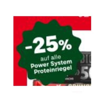 -25% auf alle Power System Proteinriegel MPREIS