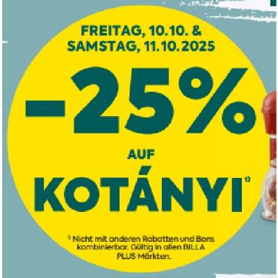 -25% AUF KOTANYI BILLA PLUS