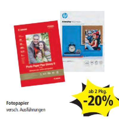 Fotopapier ab 2 Pkg. -20% PAGRO & LIBRO