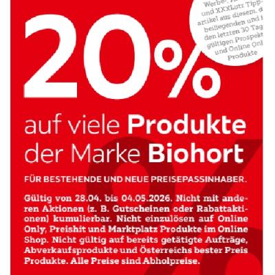 20% auf viele Produkte der Marke Biohort XXXLutz