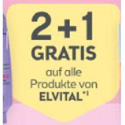 2+1 GRATIS auf alle Produkte von ELVITAL BIPA