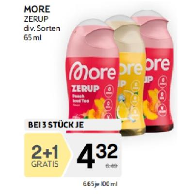 Promotion Bild von 2+1 GRATIS beim Kauf von Syrups von MORE div. Sorten BIPA