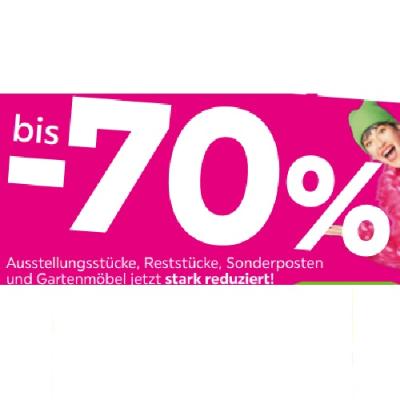 bis -70% Ausstellungsstücke, Reststücke, Sonderposten und Gartenmöbel jetzt stark reduziert! mömax
