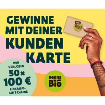 Gewinnspiel: 50 x 100 € Denns BioMarkt Einkaufsgutschein gewinnen!
