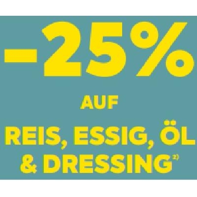 -25% AUF REIS, ESSIG, ÖL & DRESSING BILLA PLUS