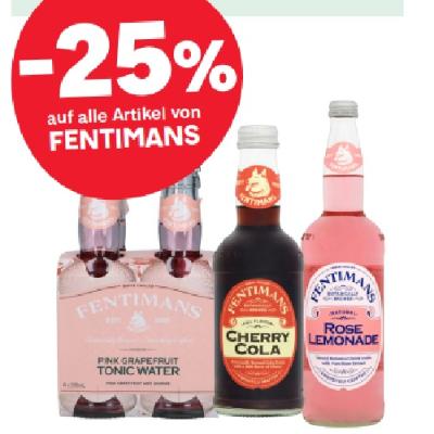 -25% auf alle Artikel von FENTIMANS MPREIS