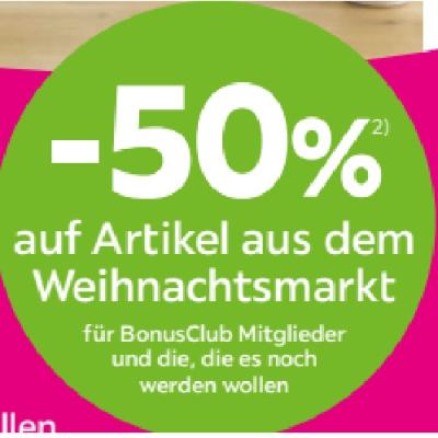Promotion Bild von -50% auf Artikel aus dem Weihnachtsmarkt mömax