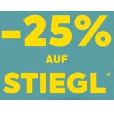 -25% AUF STIEGL BILLA PLUS