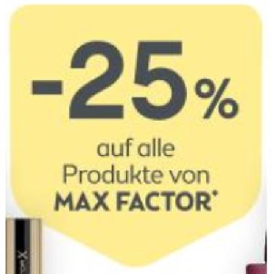Promotion Bild von -25% auf alle Produkte von MAX FACTOR BIPA