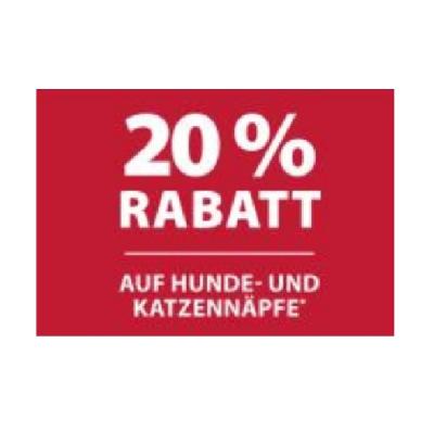 Promotion Bild von 20% RABATT AUF HUNDE- UND KATZENNÄPFE Dehner