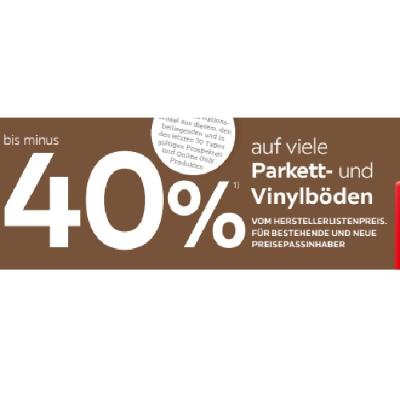 Bild von bis minus 40% auf viele Parkett- und Vinylböden VOM HERSTELLERLISTENPREIS XXXLutz