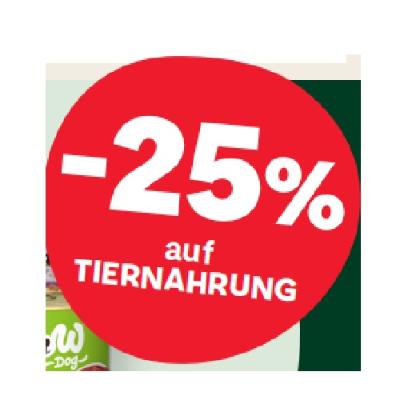 -25% auf TIERNAHRUNG MPREIS