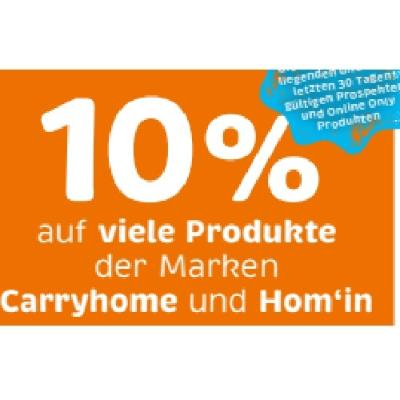 10% auf viele Produkte der Marken Carryhome und Hom‘in XXXLutz