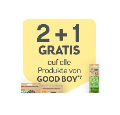 2+1 GRATIS auf alle Produkte von GOOD BOY BIPA