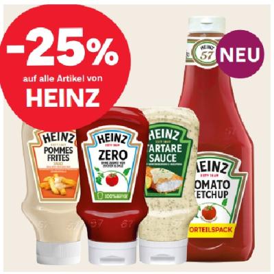 -25% auf alle Artikel von HEINZ MPREIS