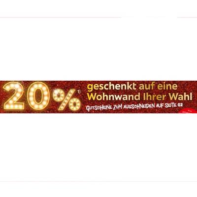 20% geschenkt auf eine Wohnwand Ihrer Wahl XXXLutz
